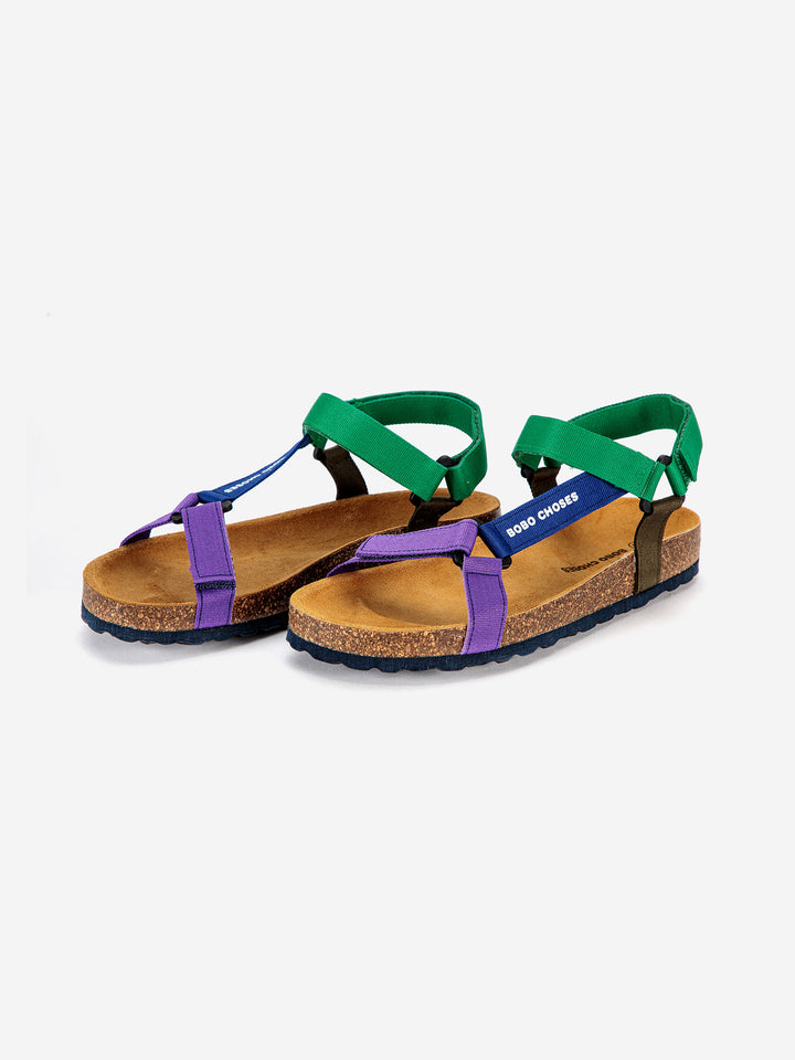 Color Block Strap Sandals