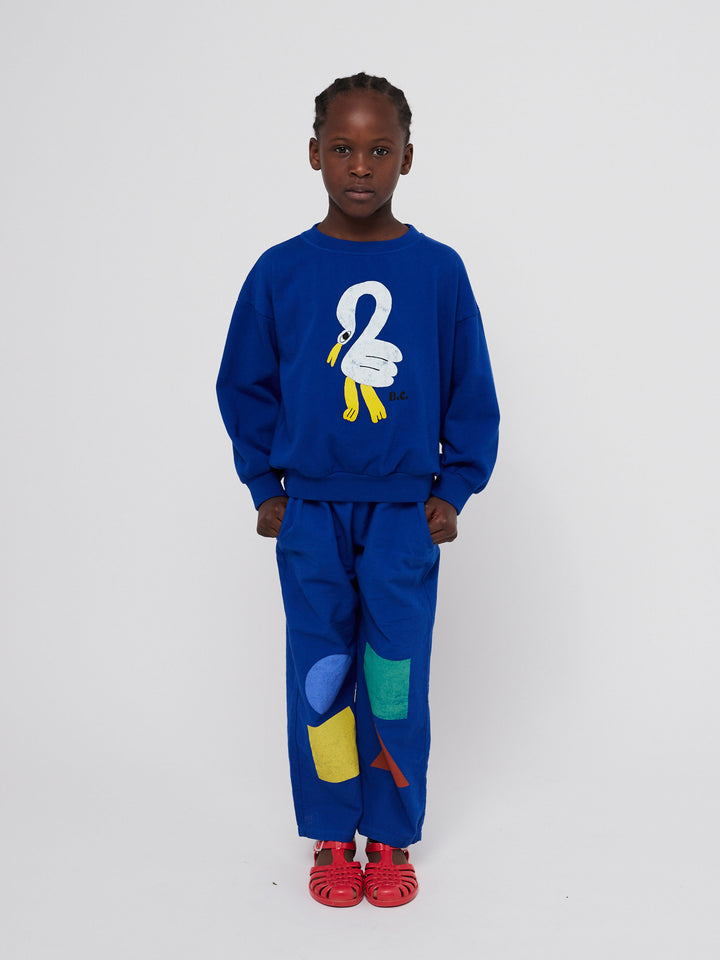 Geometric color block woven pants