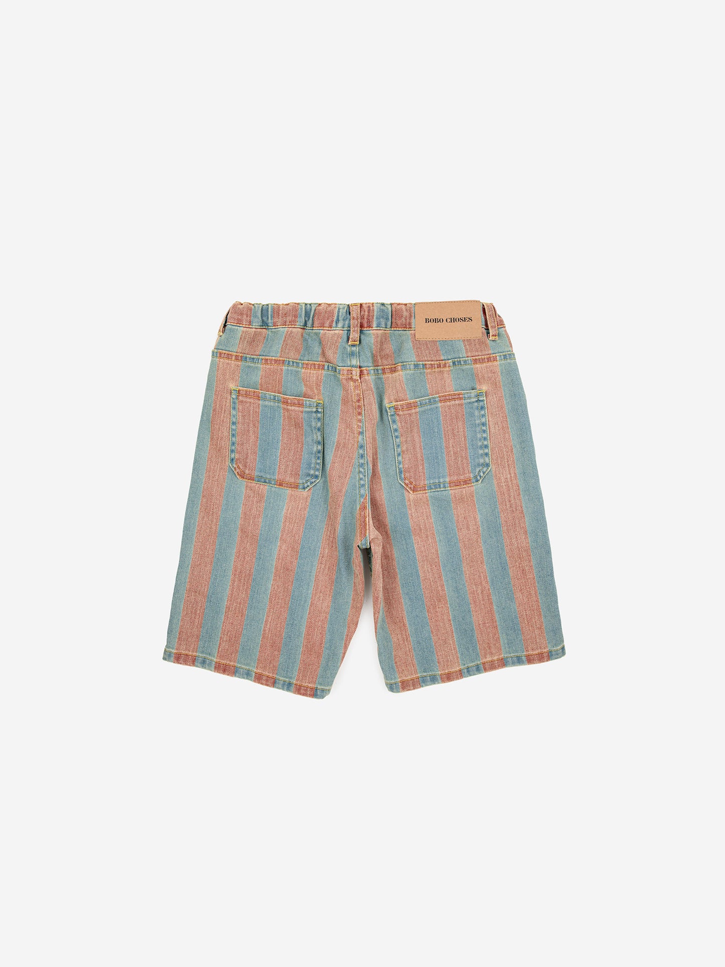 Stripe all over denim bermuda short