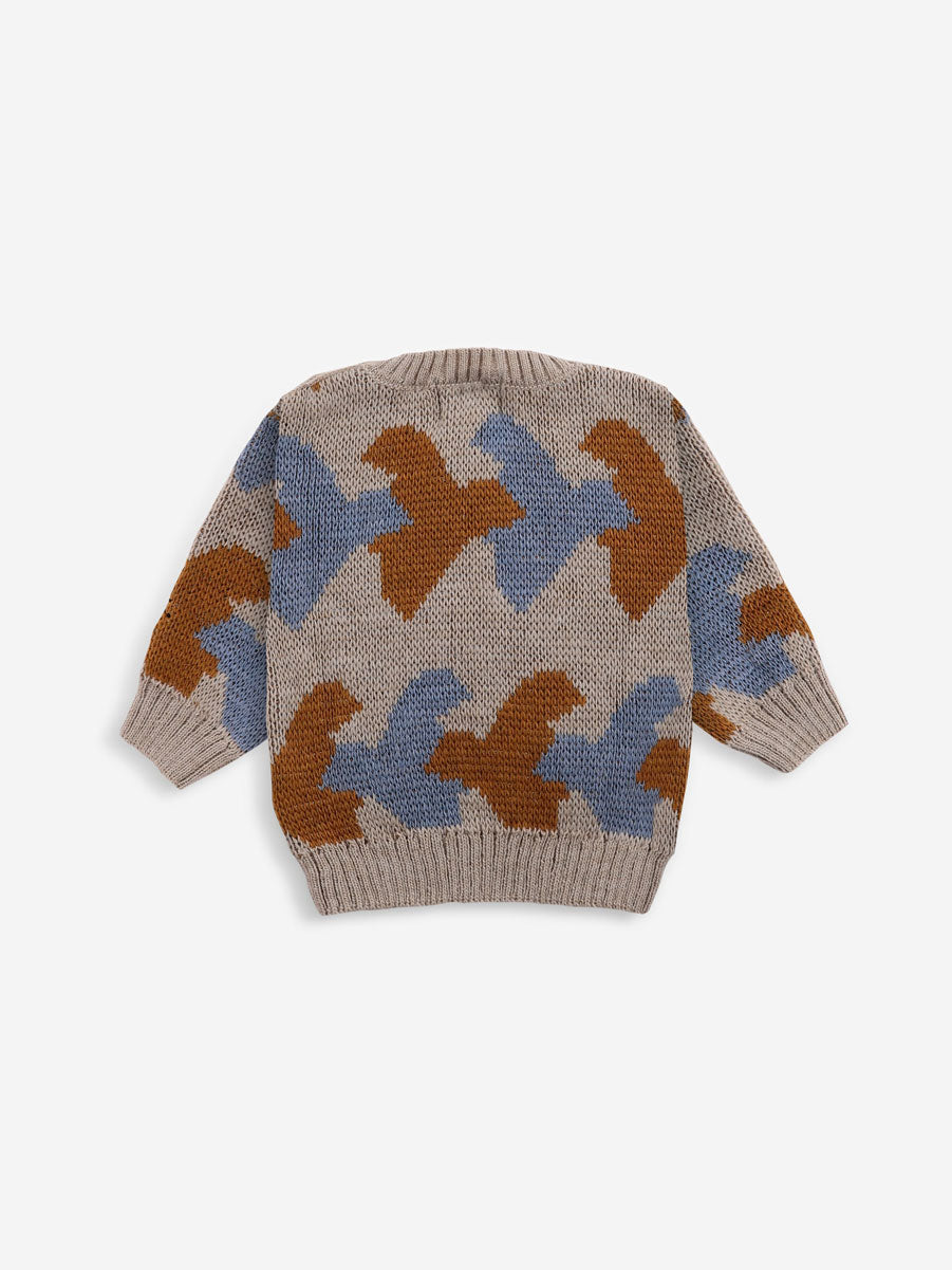 Birds All Over knitted jumper