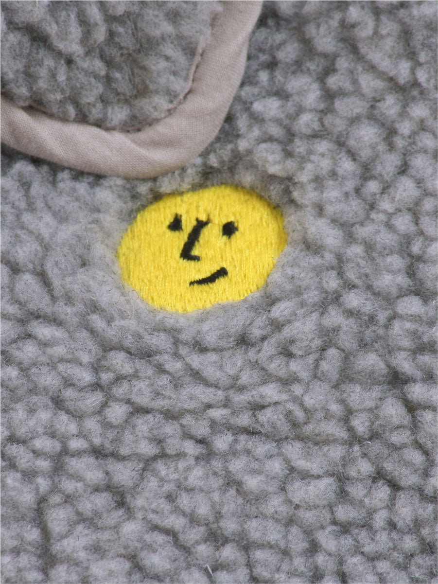 Face embroidery sheepskin jacket