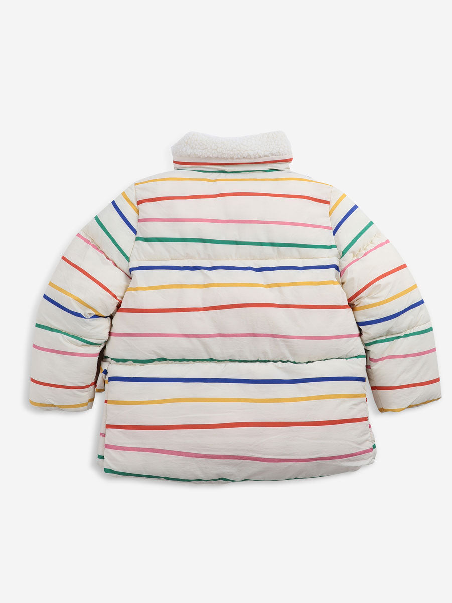 Multicolor Stripes padded jacket