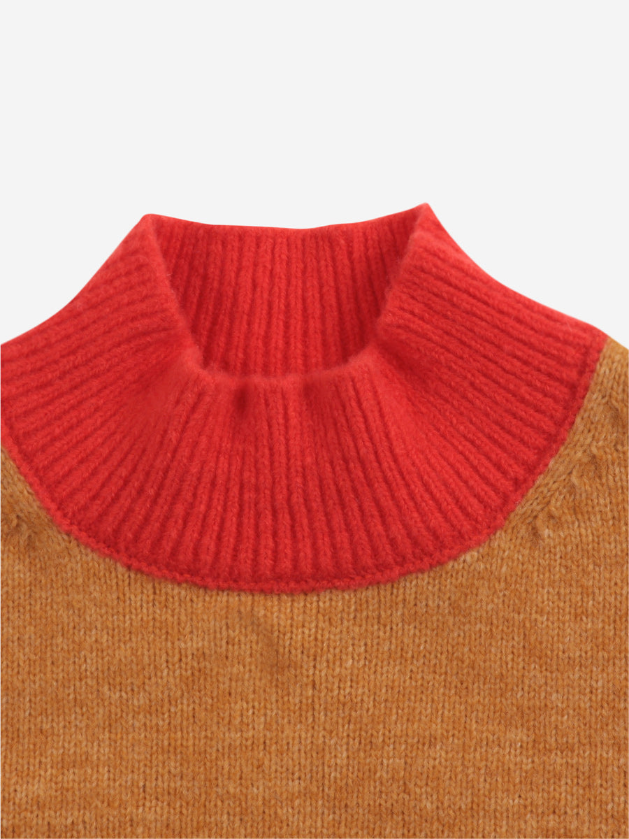 Color Block Soft Knit Sweater