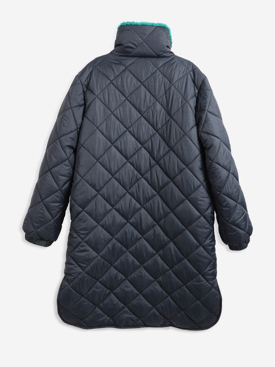 Roll-Neck Zip-Up Padded Jacket