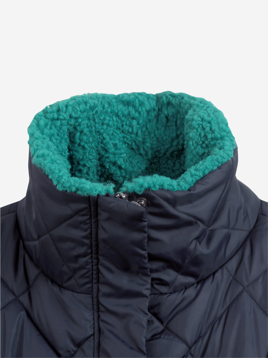 Roll-Neck Zip-Up Padded Jacket