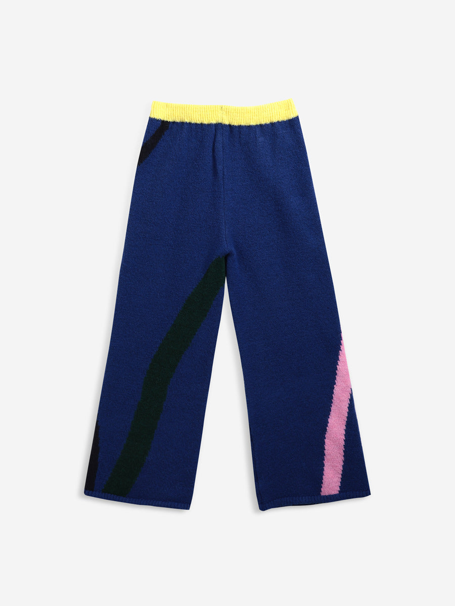 Fun Color Block Brushed Knitted Pant