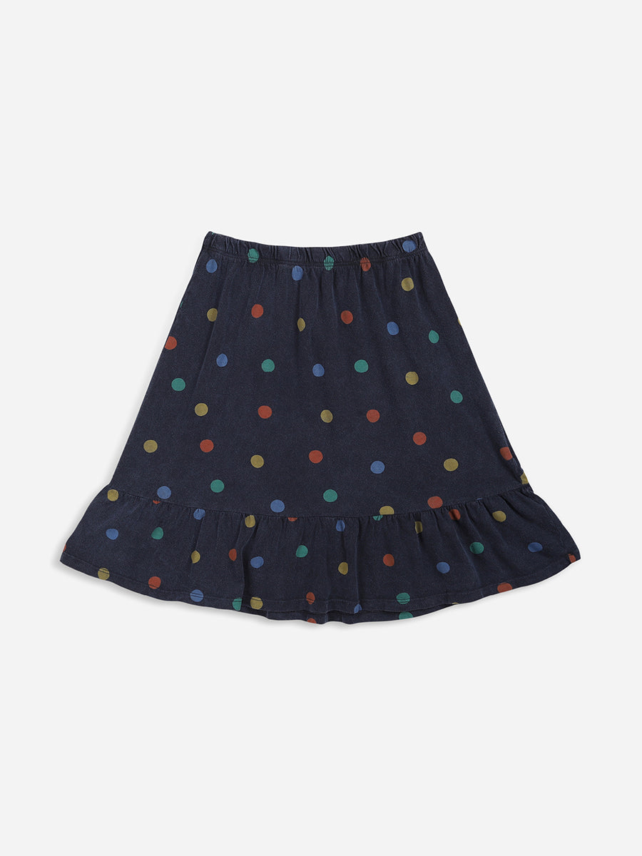 Color Dots all over midi skirt