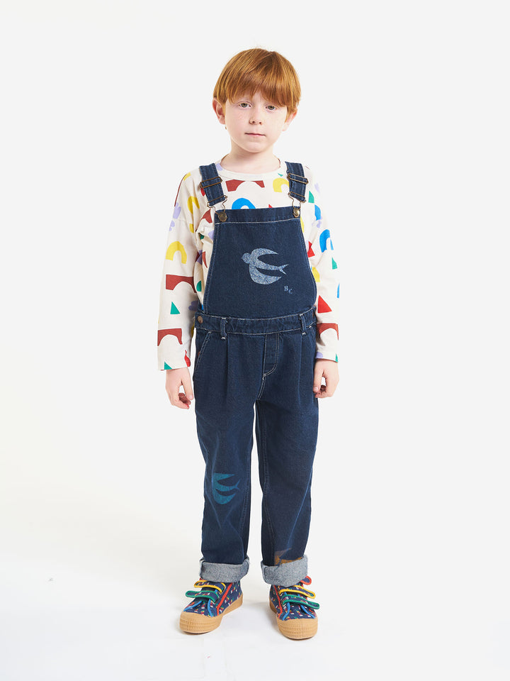 Birds denim dungaree