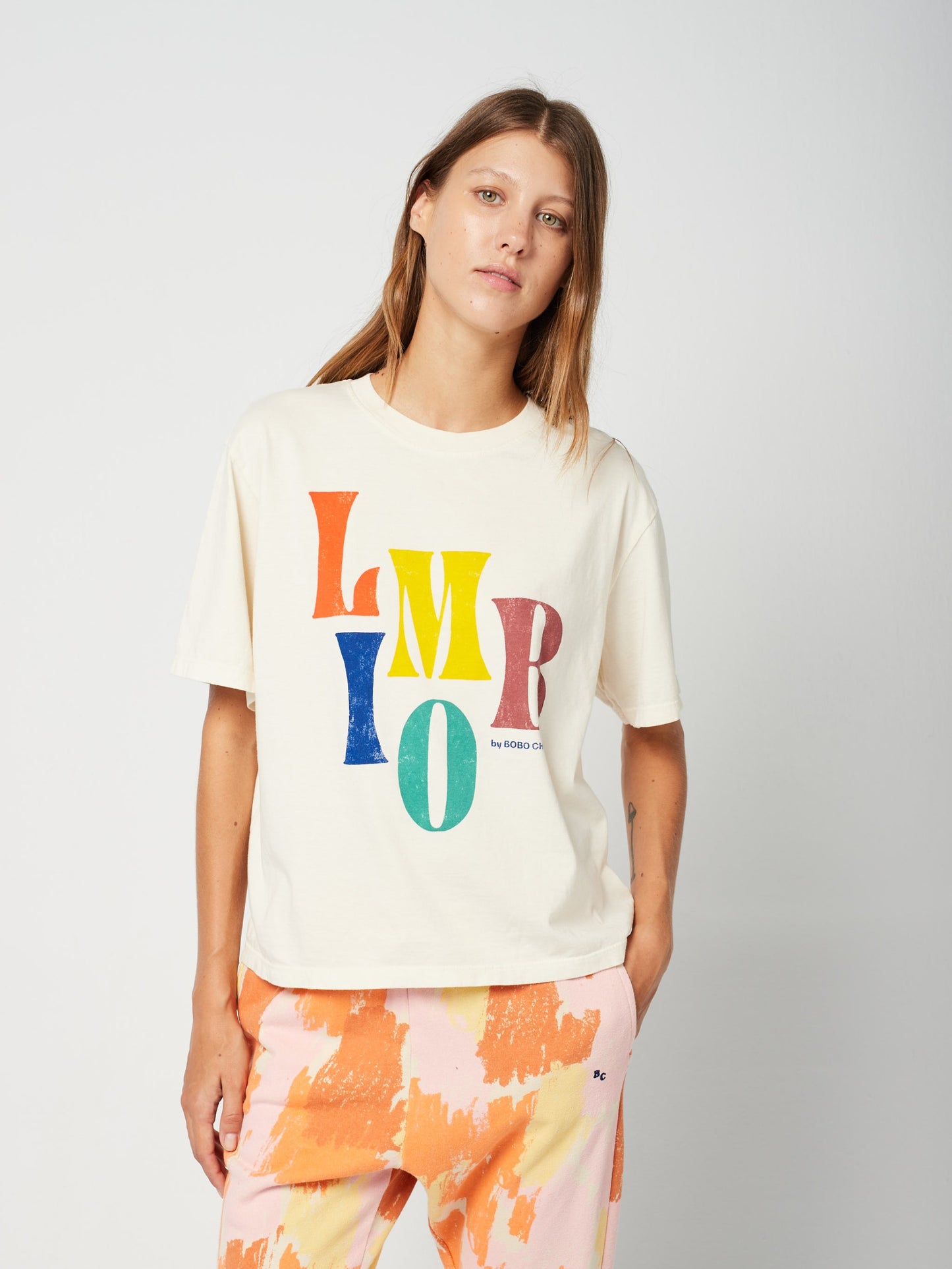 Multicolor limbo oversized short sleeve T-shirt