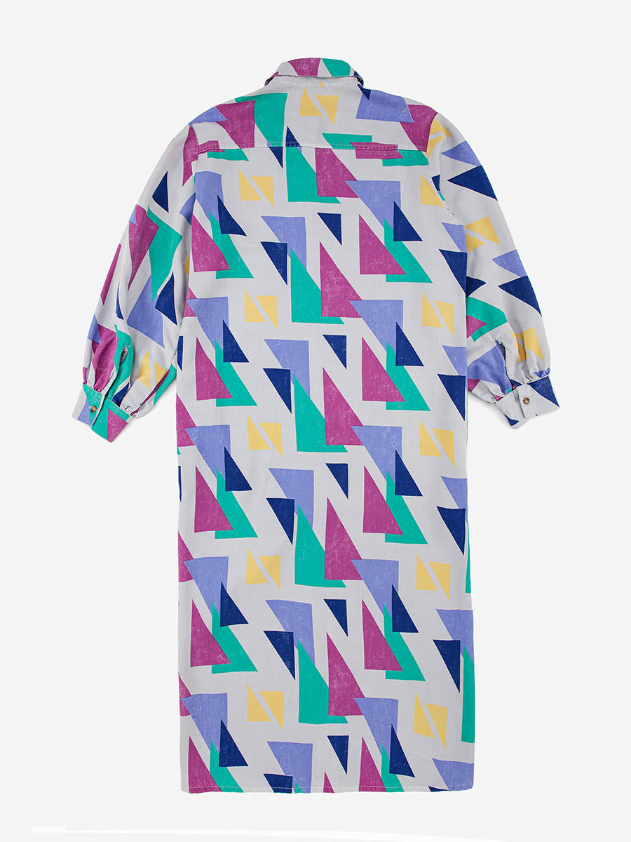 Geometric all over shirt dress