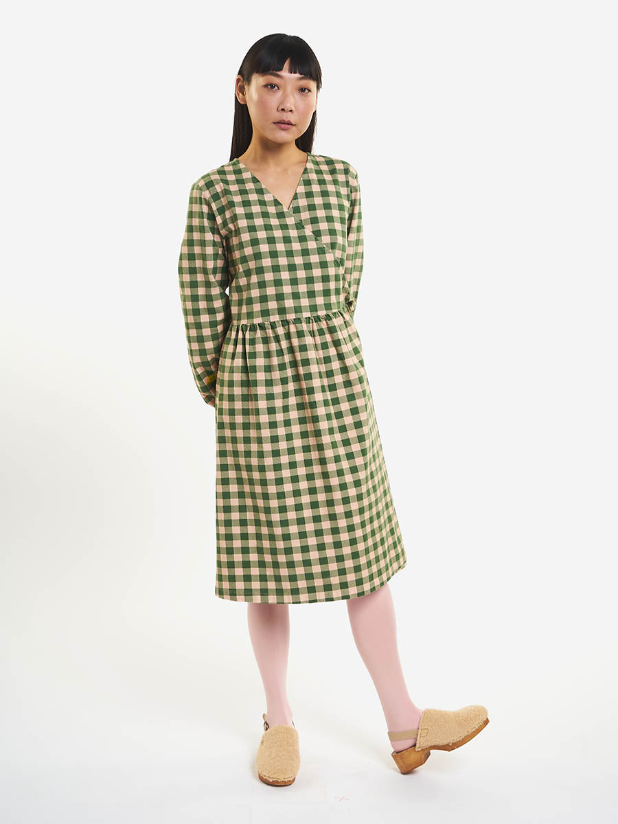 Checked flannell V-Neck dress