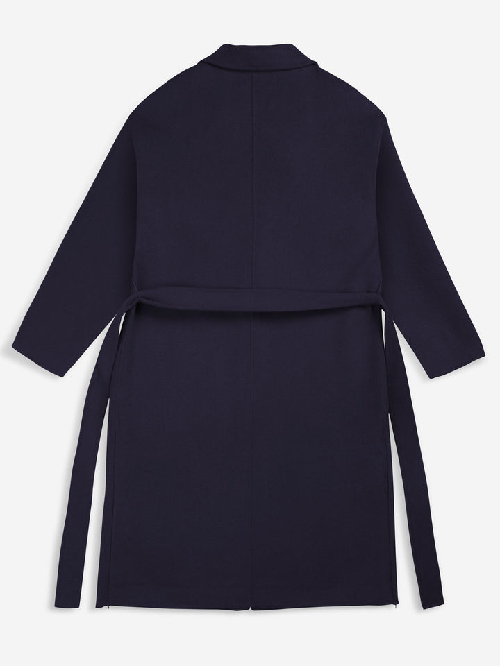 Abric llarg doble cara amb mescla de llanes