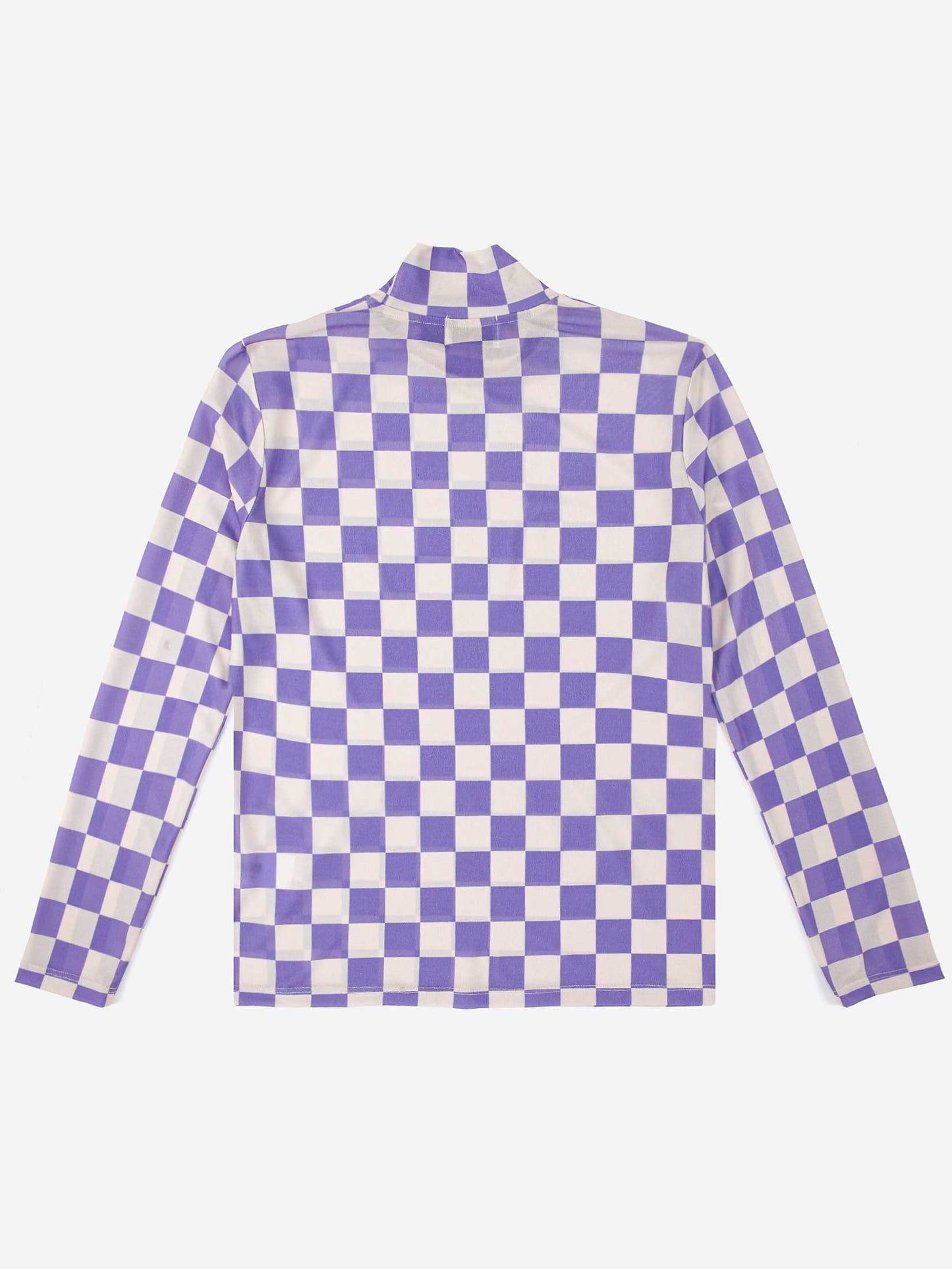 Checkerboard long sleeve T-shirt