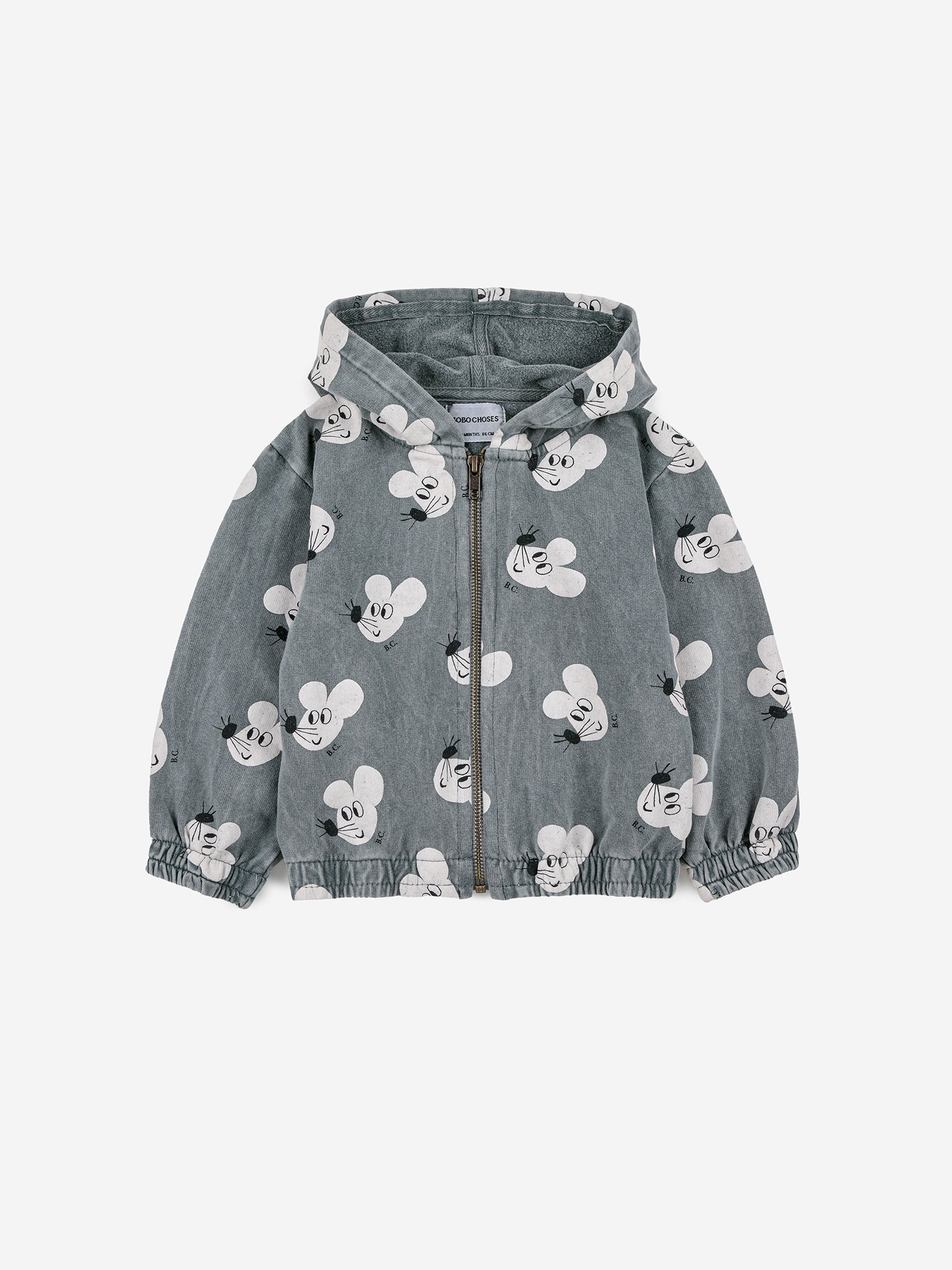 Baby Mouse all over zipped hoodie – Bobo Choses