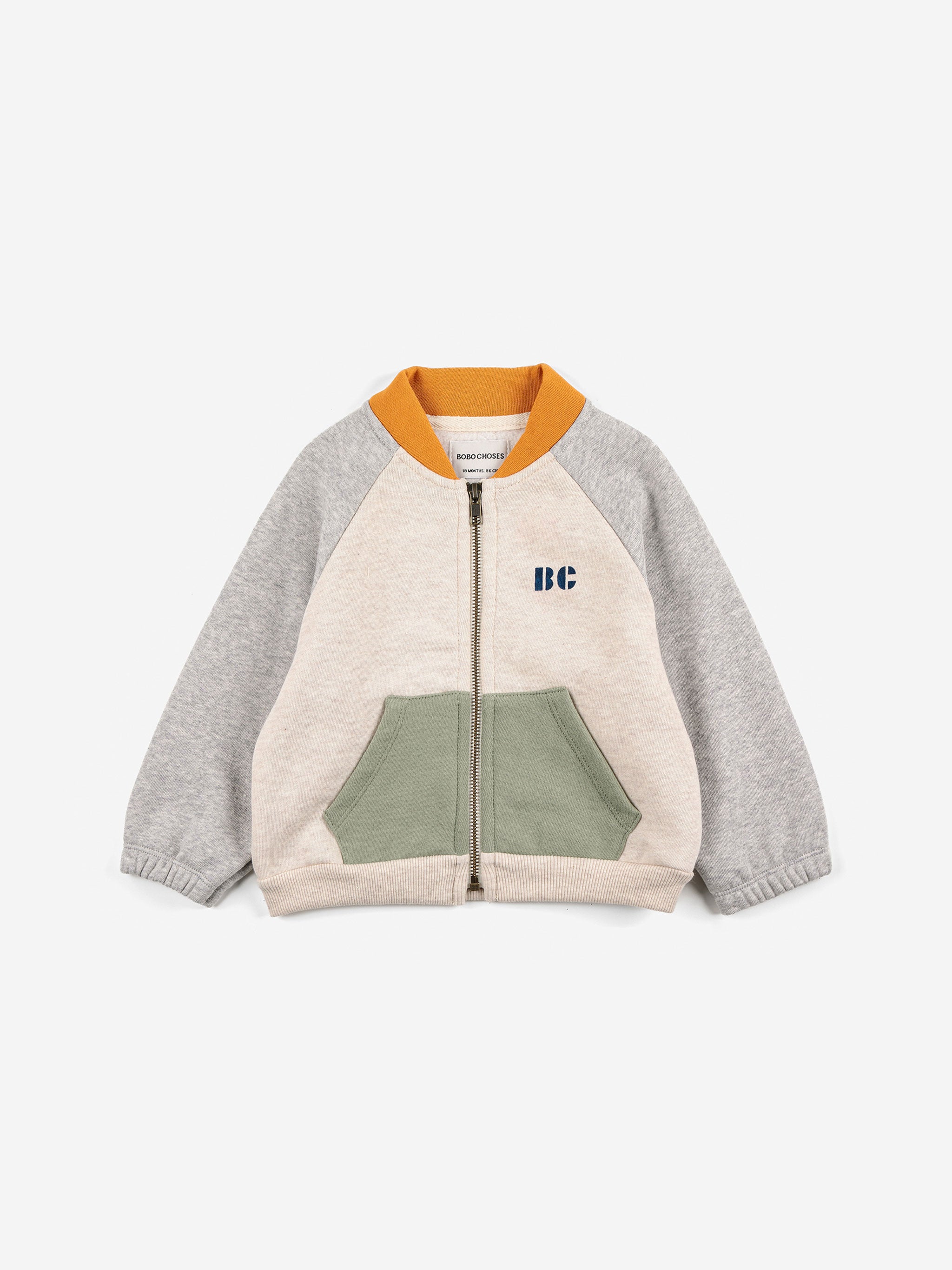Baby Color Block zipped sweatshirt - 3M