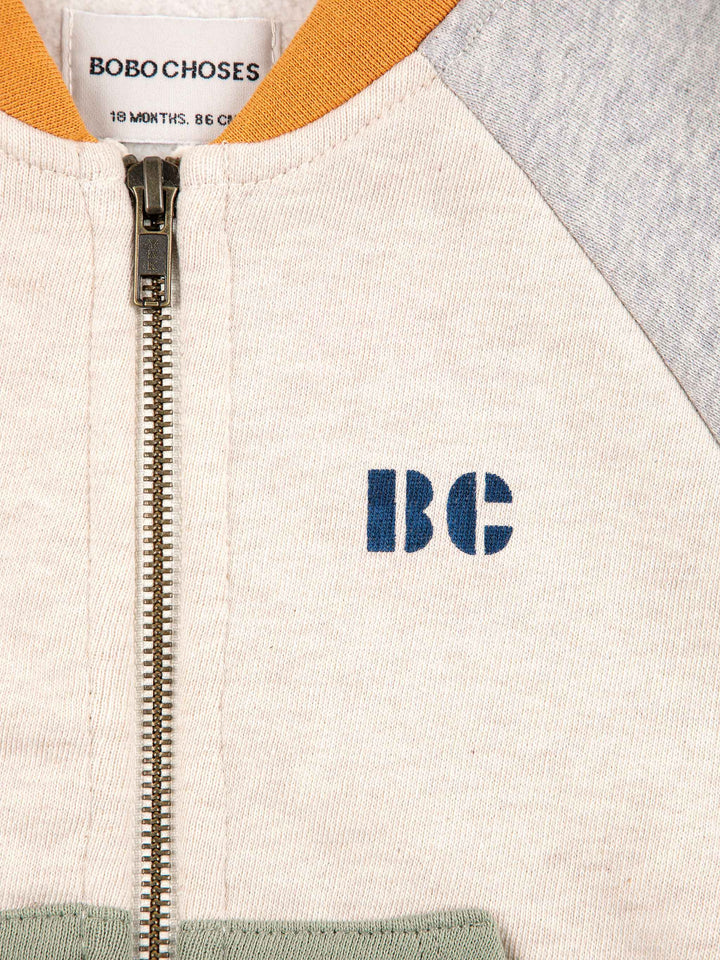 Baby Color Block zipped sweatshirt