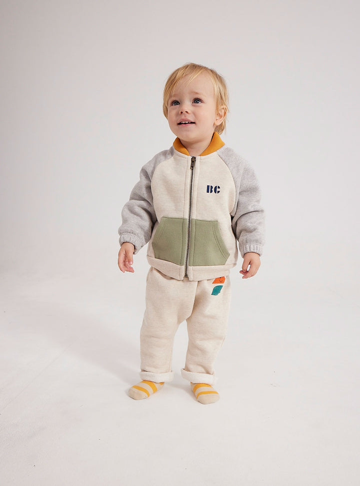 Baby Color Block zipped sweatshirt