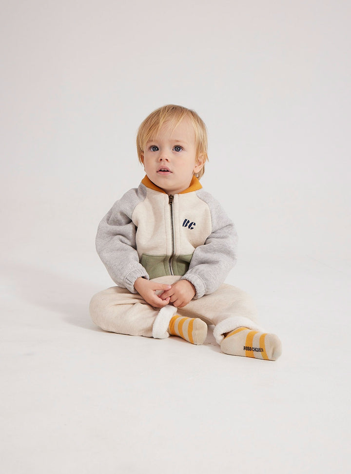 Baby Color Block zipped sweatshirt