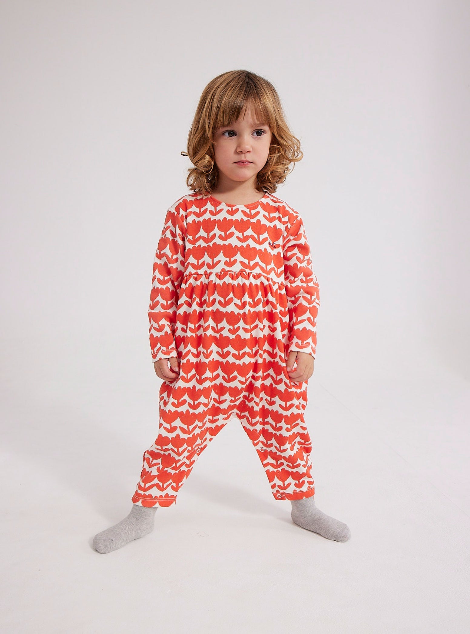 Baby Retro Flowers all over overall – Bobo Choses