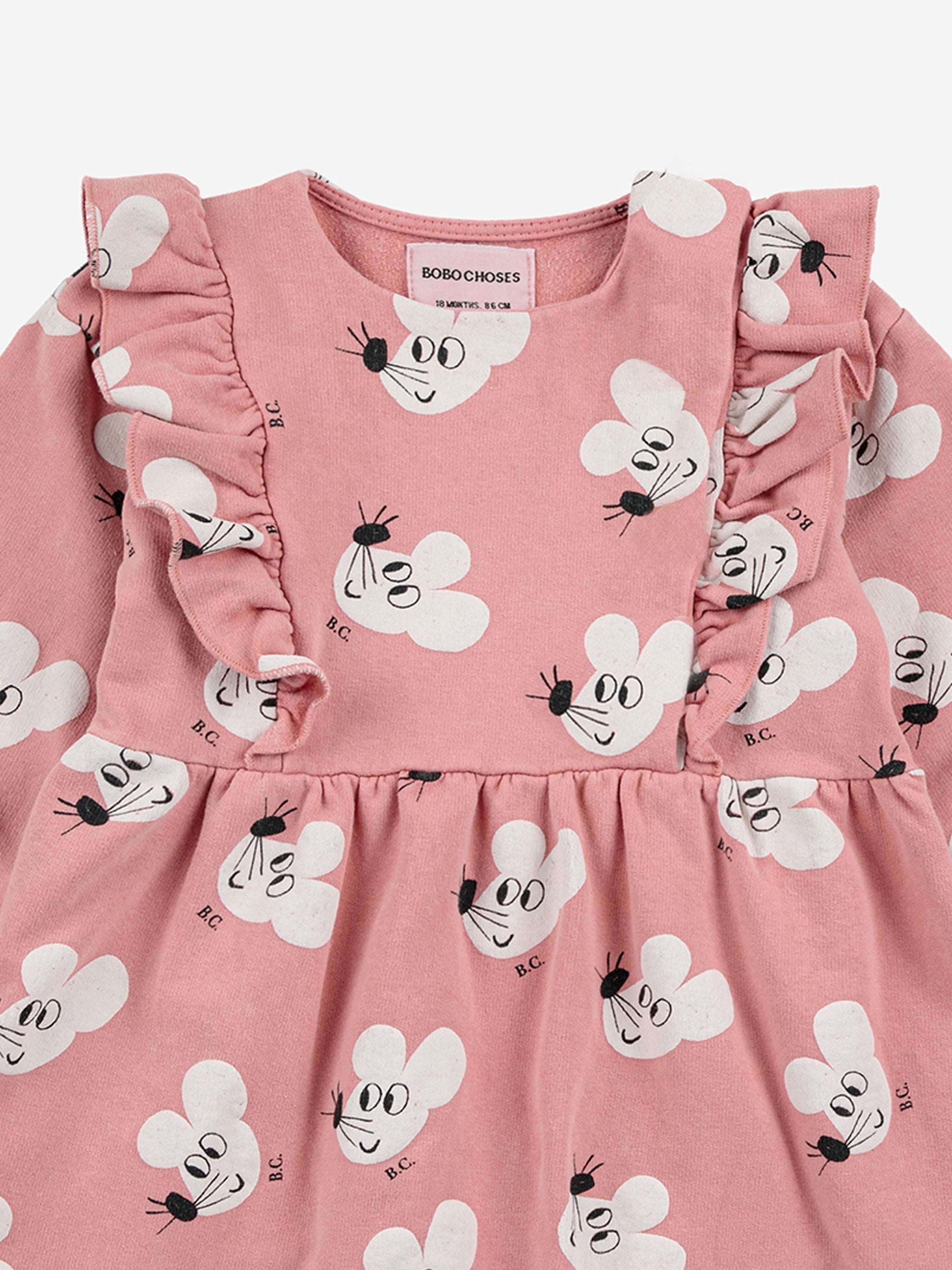 Baby Mouse all over dress – Bobo Choses