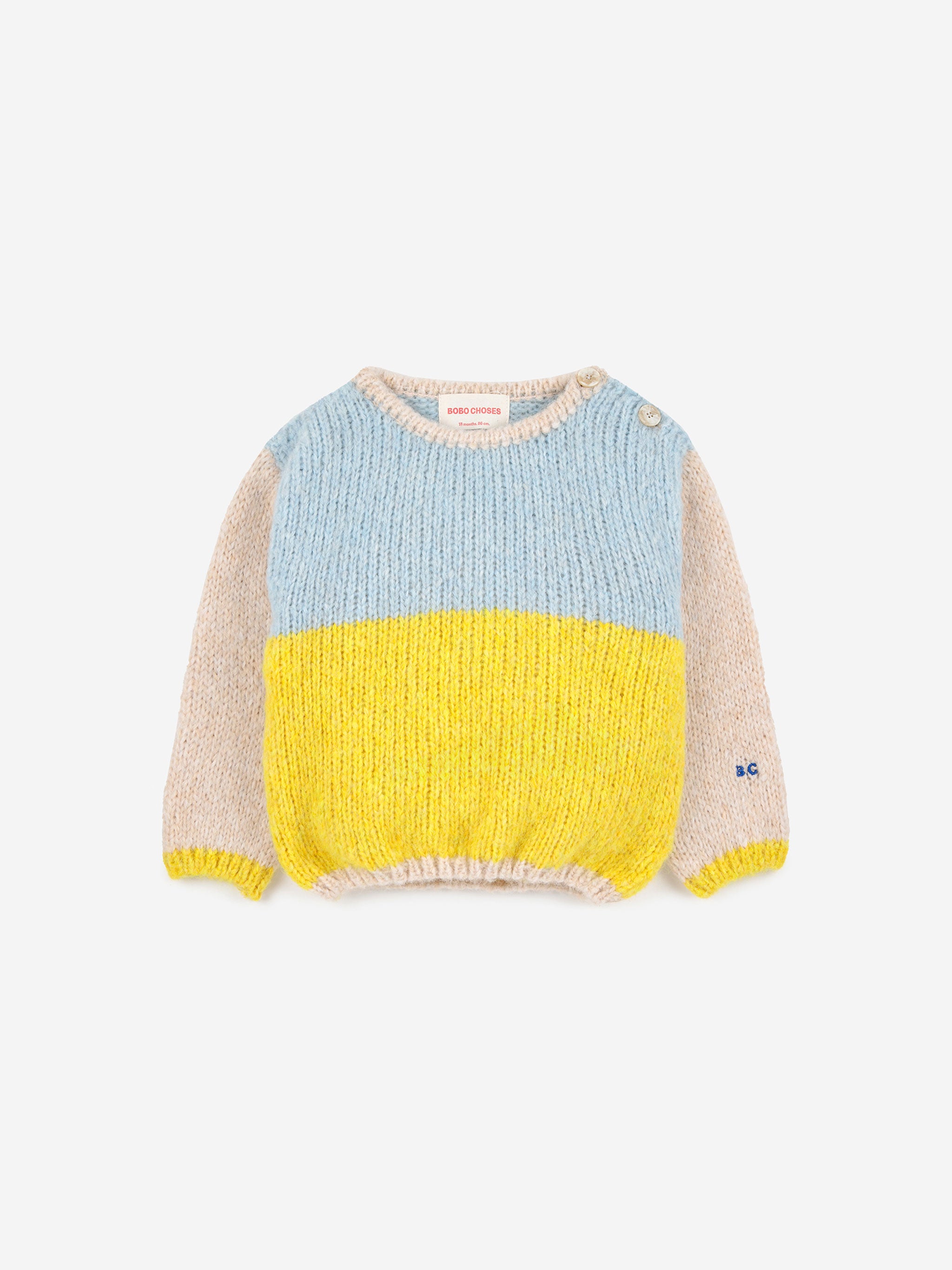 Baby Color Block yellow jumper - 3M