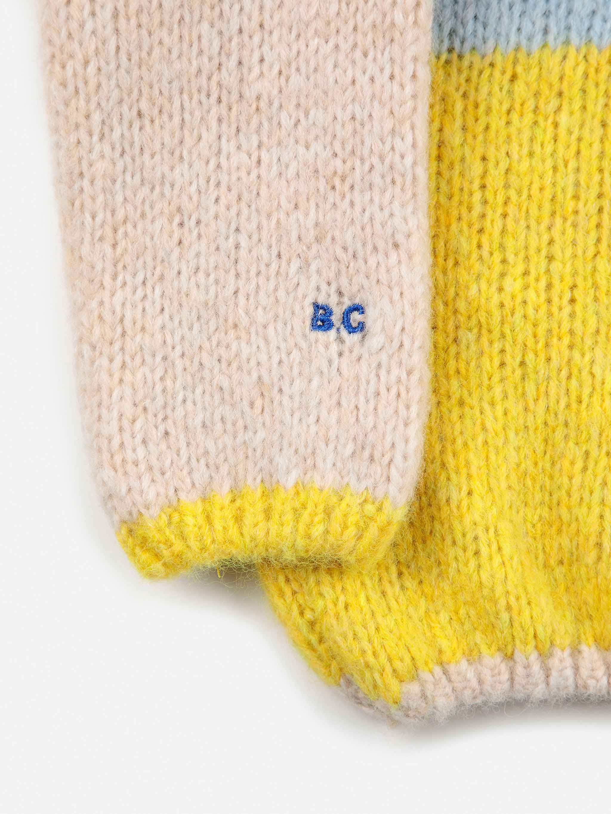 Baby Color Block yellow jumper – Bobo Choses