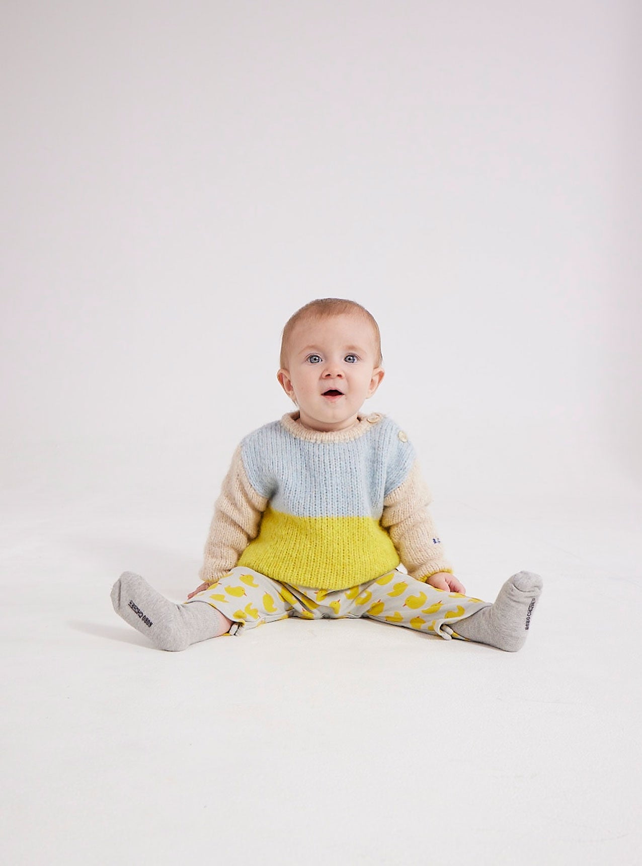 Baby Color Block yellow jumper - 3M