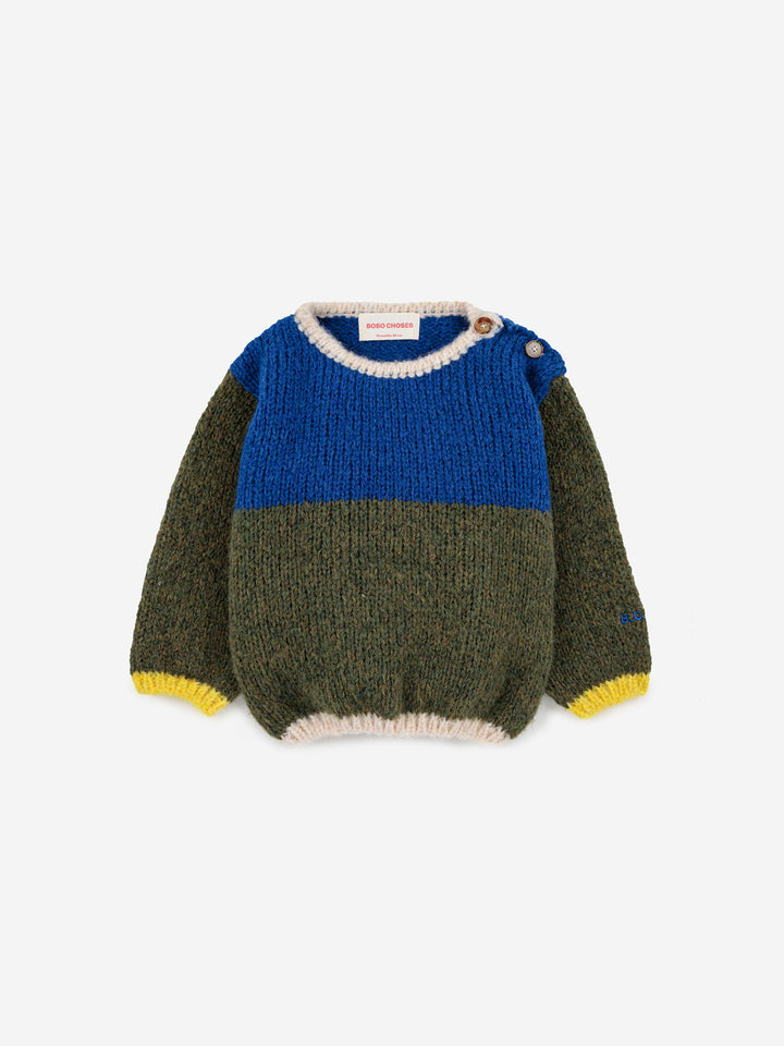 Baby Color Block  blue jumper