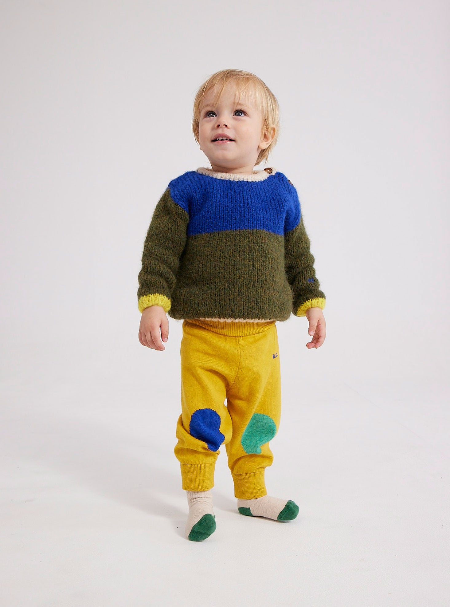 Baby Color Block blue jumper – Bobo Choses