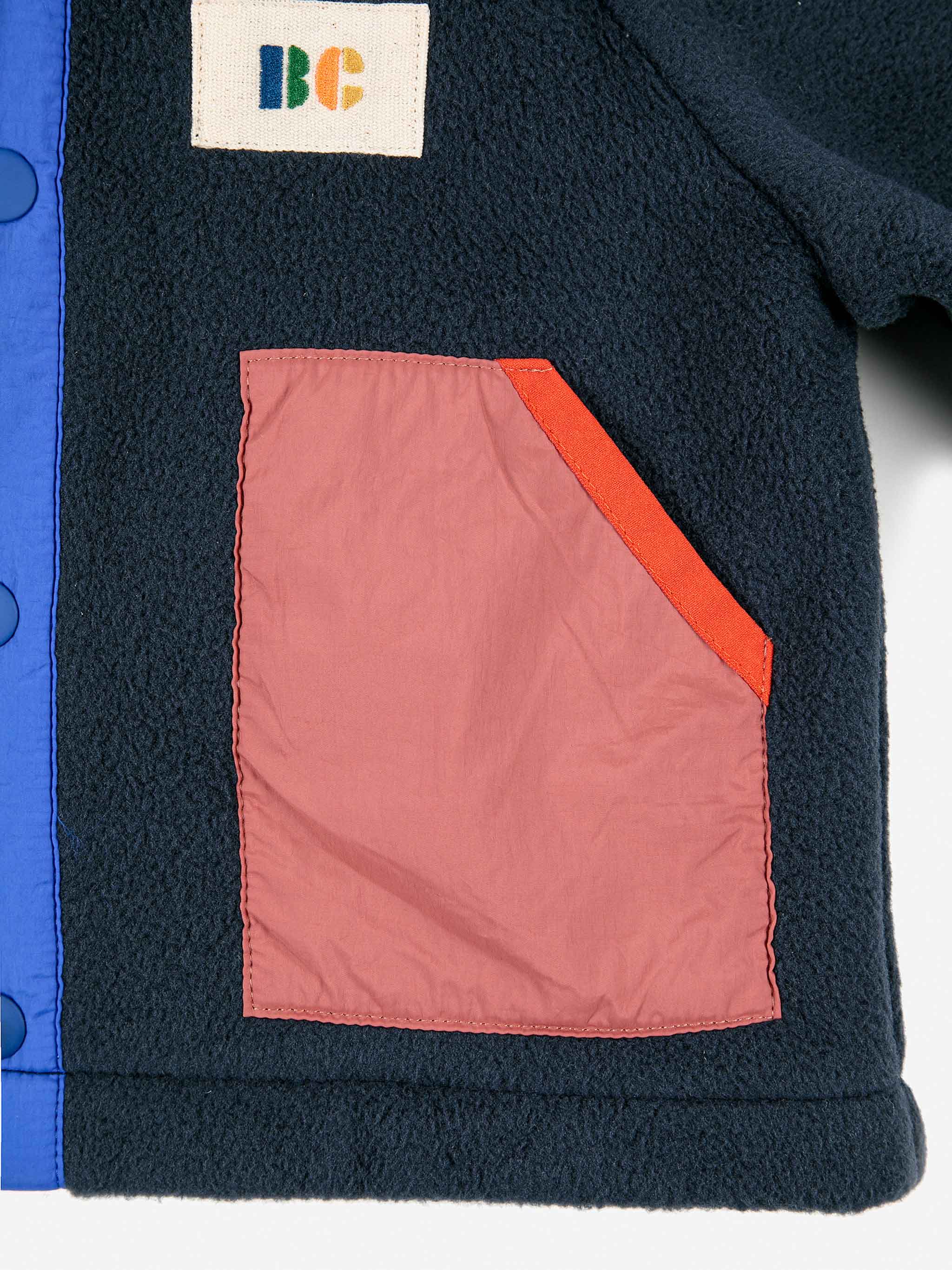 Baby Color Block polar hooded jacket – Bobo Choses