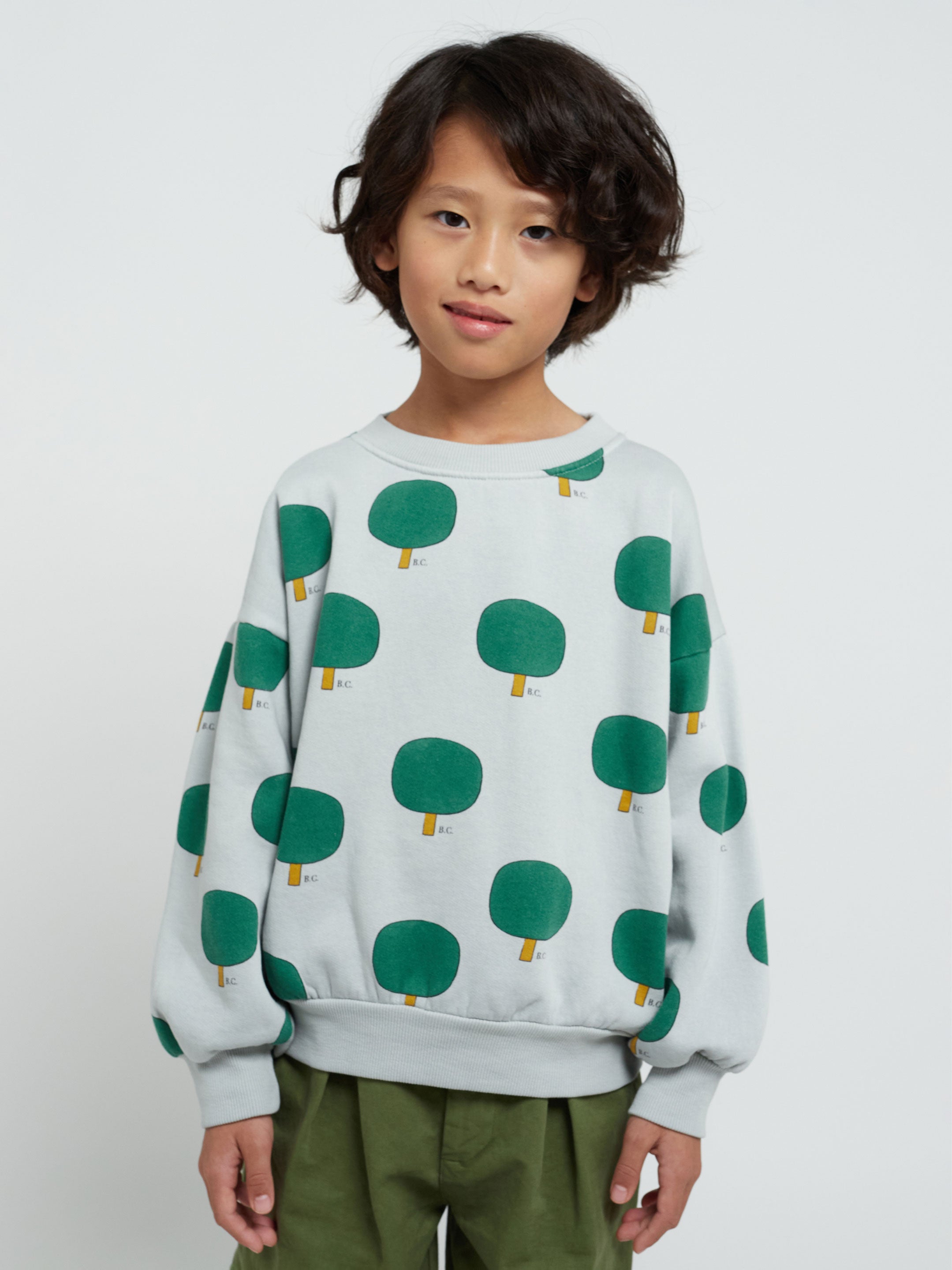 Green Tree all over sweatshirt – Bobo Choses