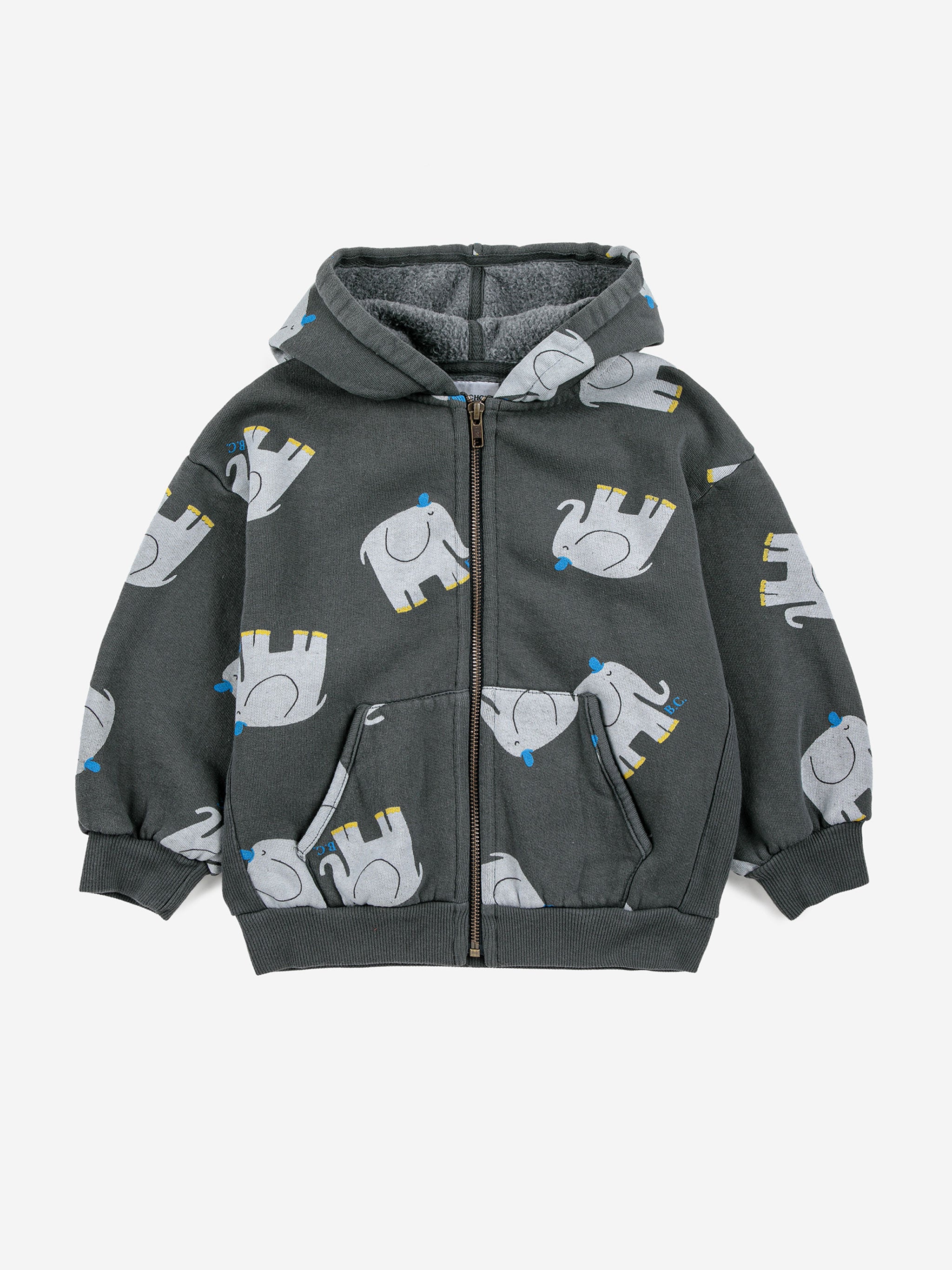 The Elephant all over zipped hoodie – Bobo Choses