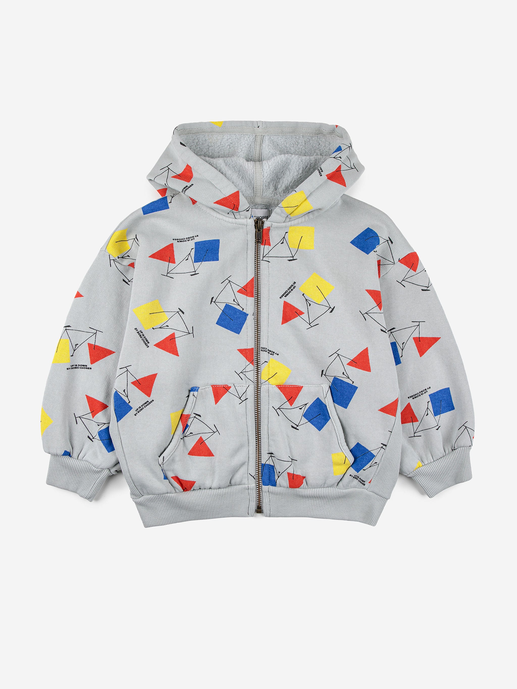 Crazy Bicy all over zipped hoodie – Bobo Choses