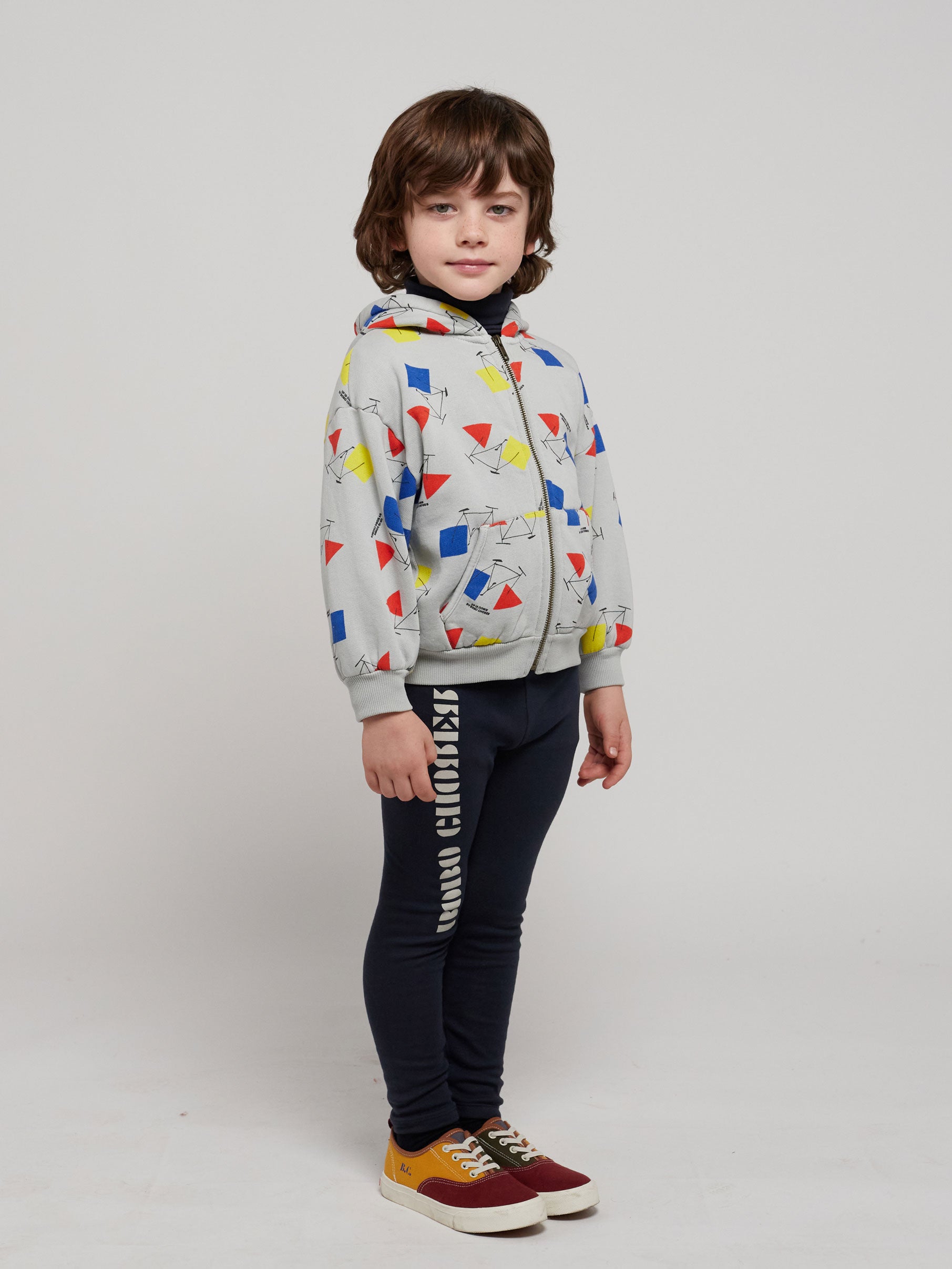 Crazy Bicy all over zipped hoodie - 2-3Y