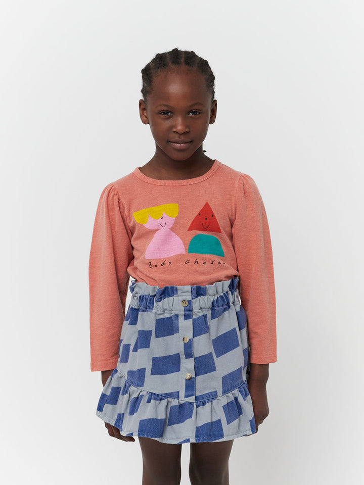 Checker all over woven skirt
