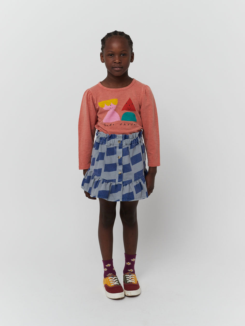 Checker all over woven skirt - 2-3Y