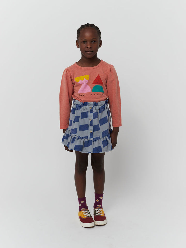 Checker all over woven skirt