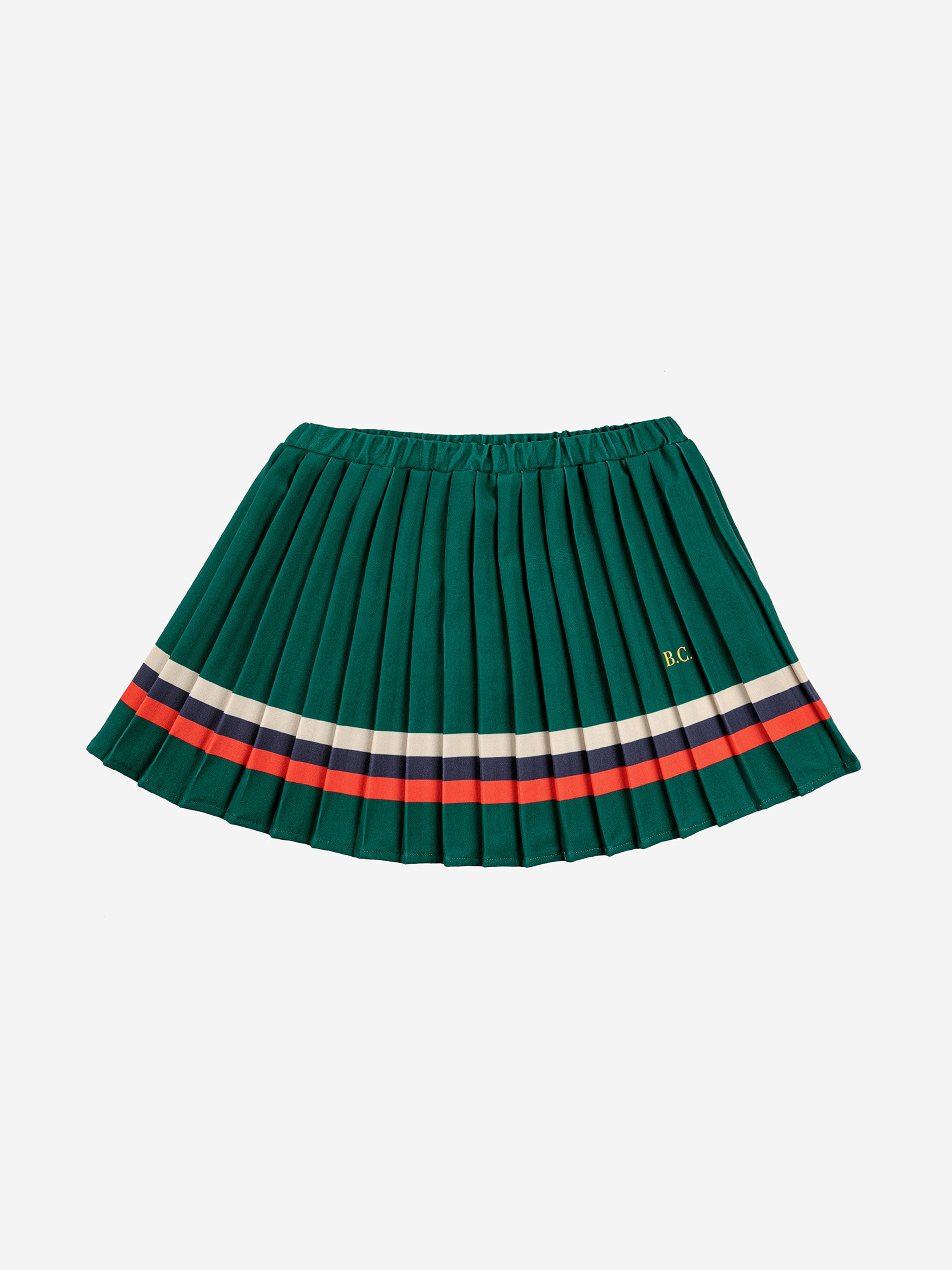 Stripes pleated woven skirt - 2-3Y