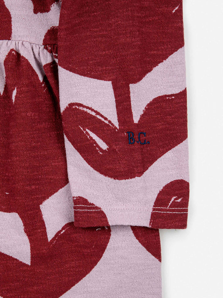 Retro Flowers all over ruffle dress