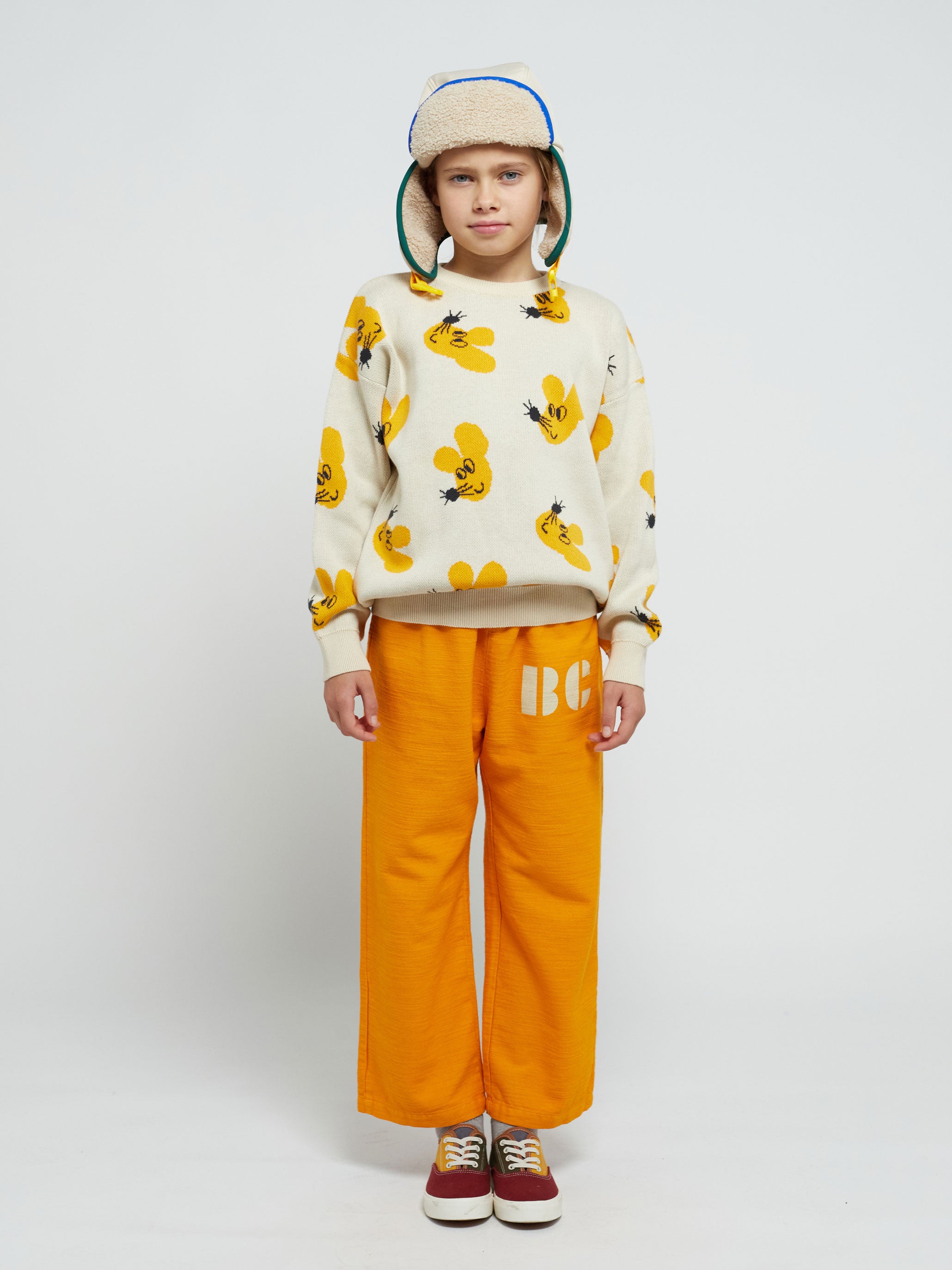 Mouse all over jacquard cotton jumper – Bobo Choses