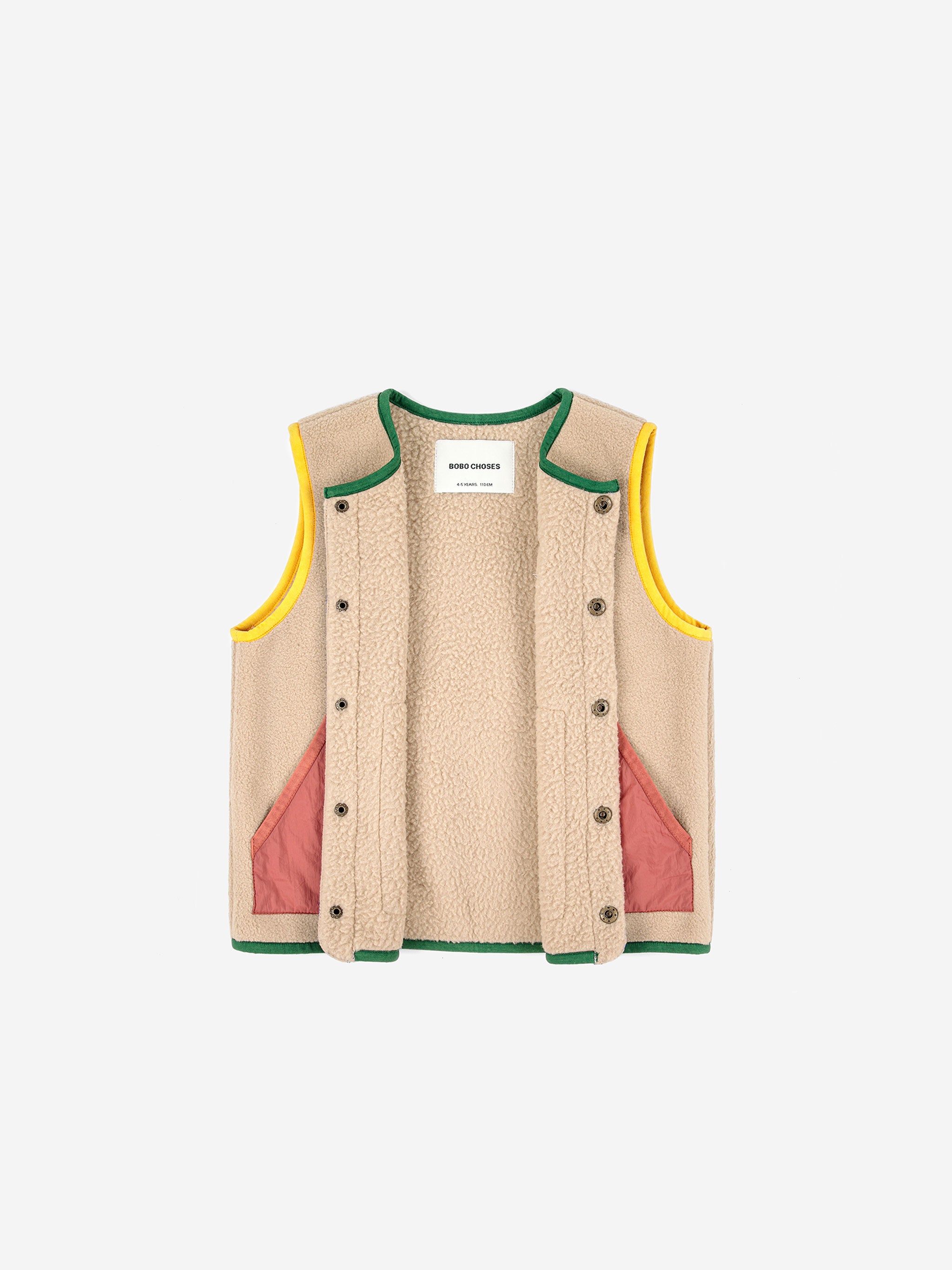 Color Block polar fleece vest – Bobo Choses