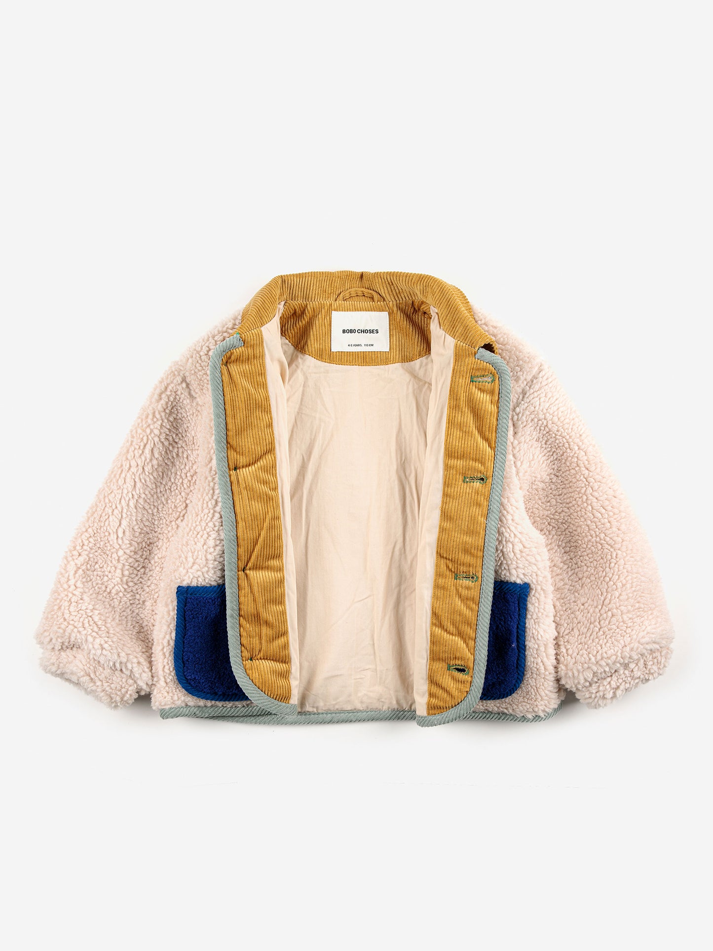 Color Block sheepskin jacket