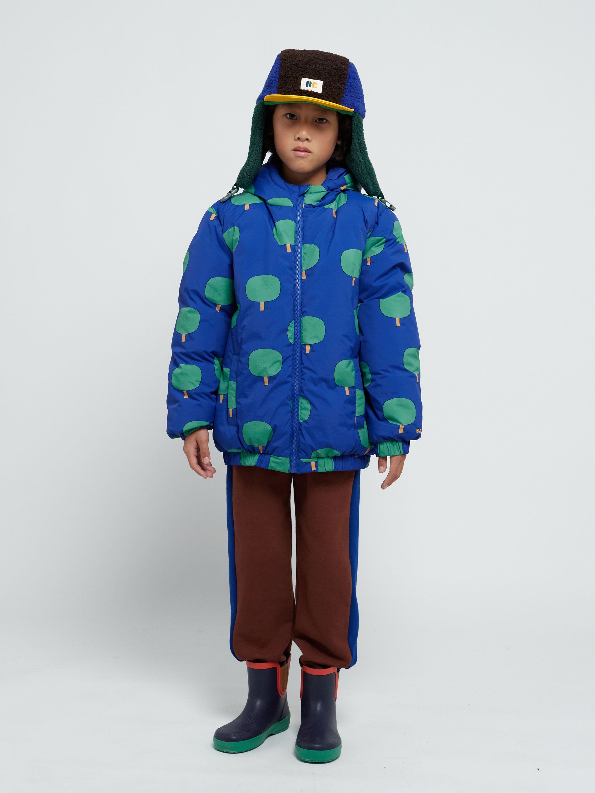 Green Tree all over anorak - 2-3Y