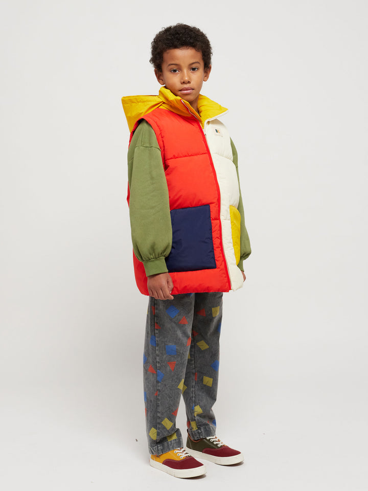Color Block padded anorak