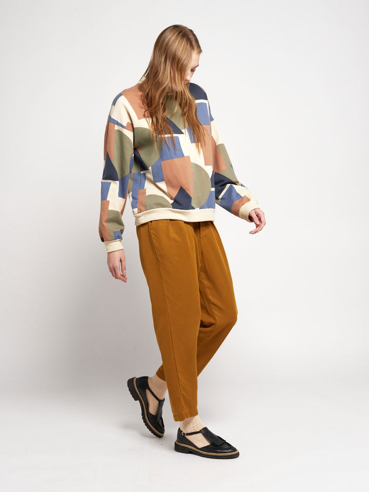 Sudadera estampado geométrico