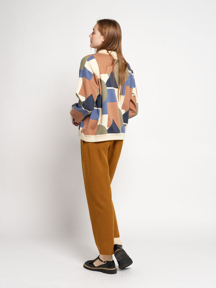 Sudadera estampado geométrico
