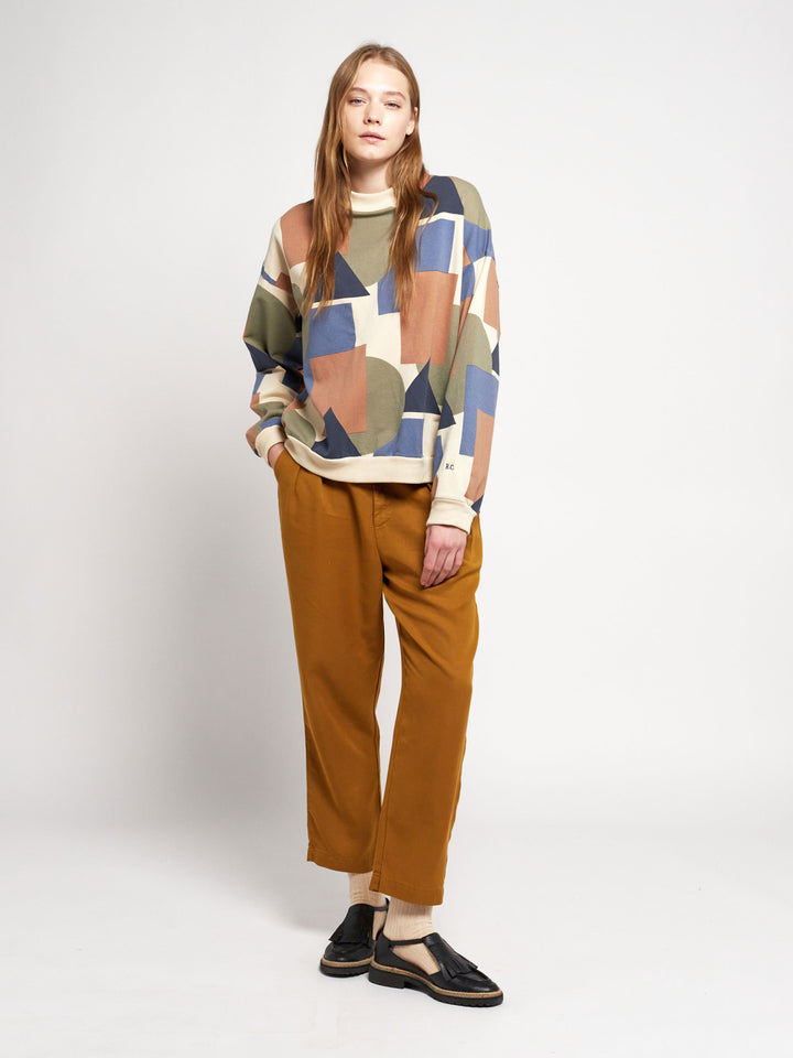 Sudadera estampado geométrico