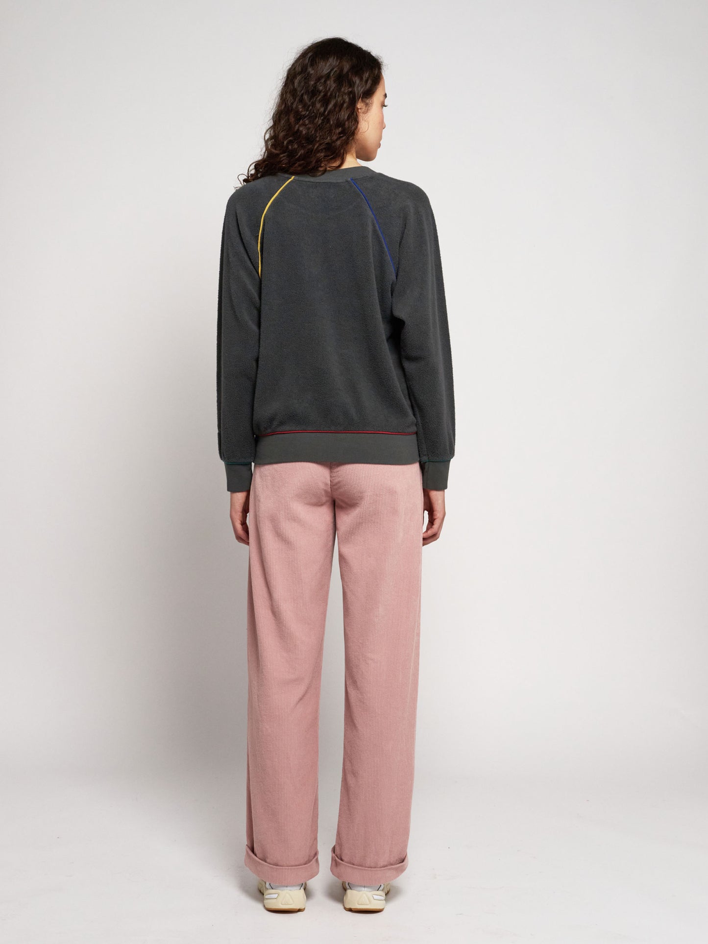 Color block piping sweatshirt