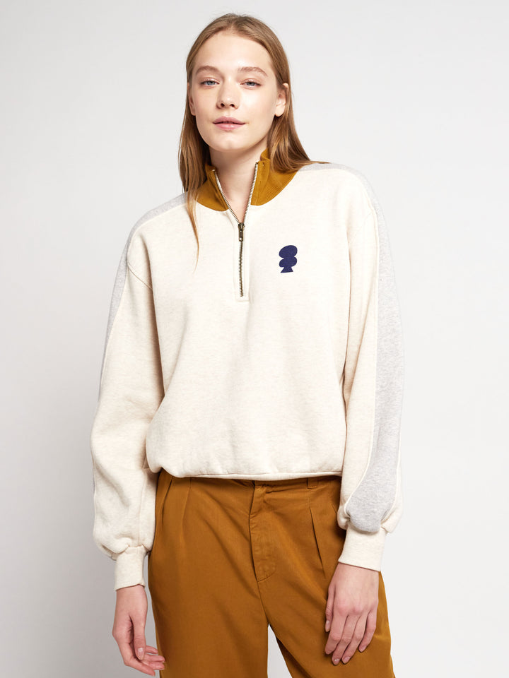 Color Block zip sweatshirt