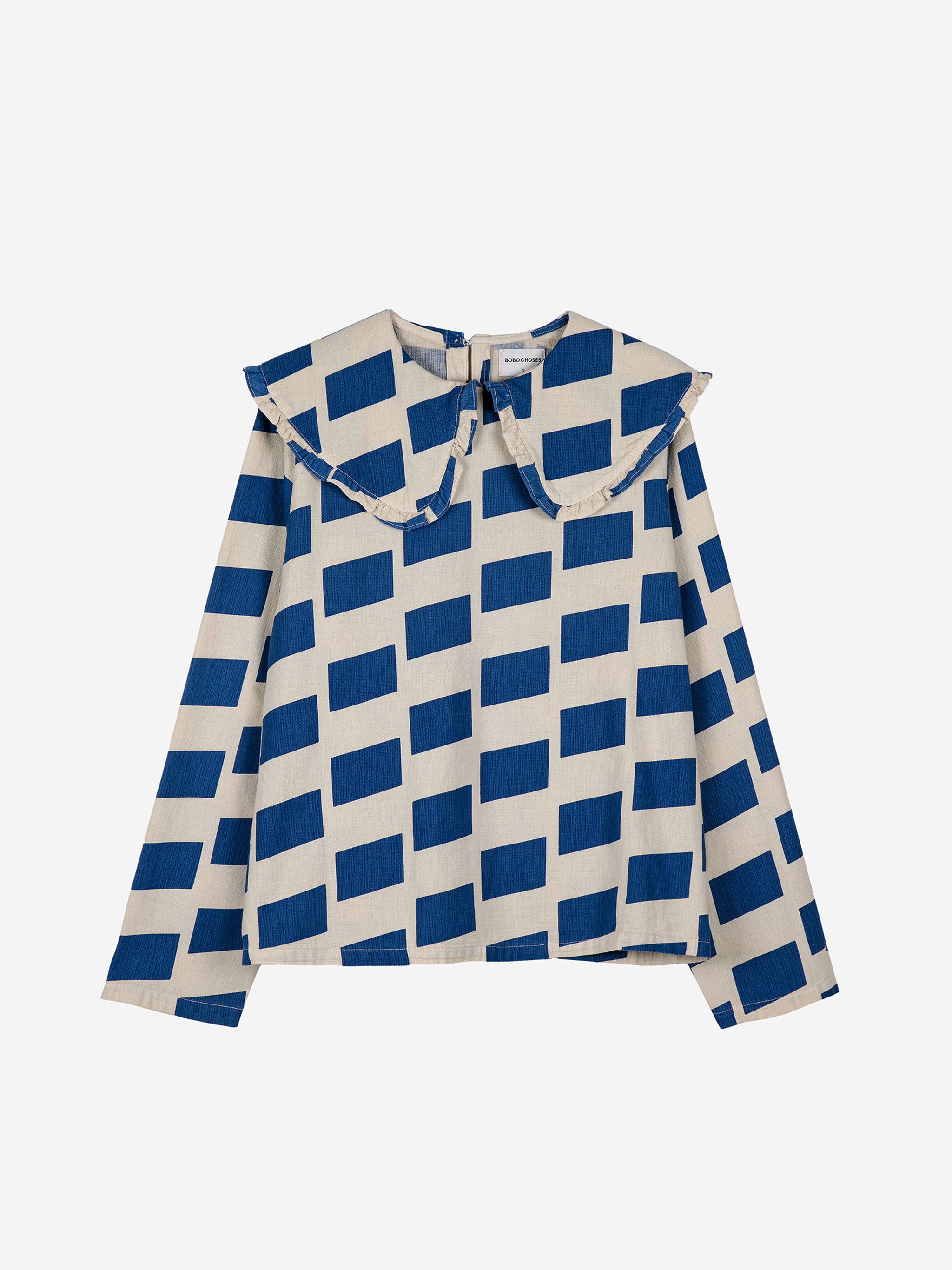 Wide-collared check shirt – Bobo Choses